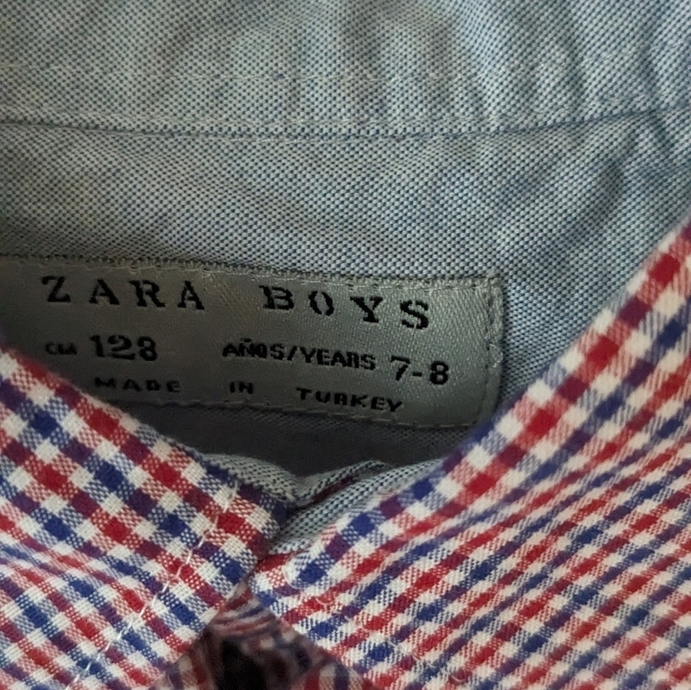 Zara | Checkered Pocket Button-down Shirt - Picture 2 of 3